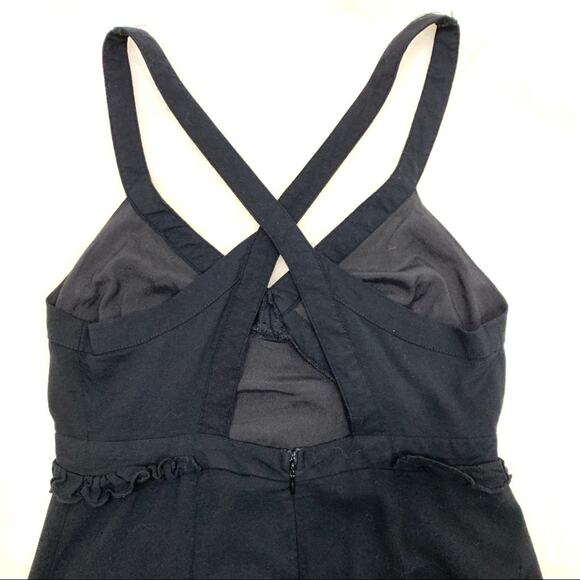 Forever 21 Maxi Sun Dress Black High Slit Medium - Picture 10 of 15